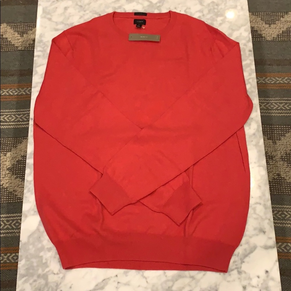 NWT J. Crew Cotton Cashmere Slim Sweater, Salmon